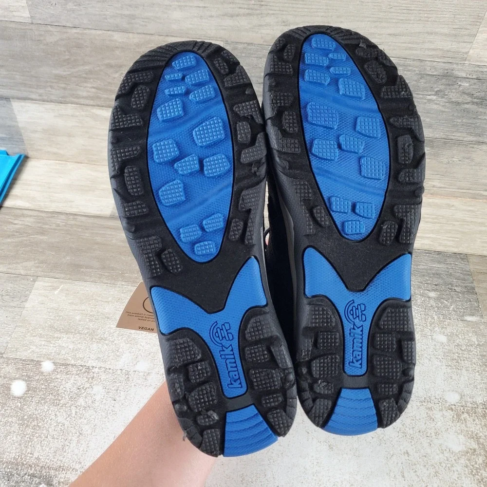 Kamik Trax Kids Shoes Sz 6 Navy Blue Mesh Waterproof Round Toe Lace Up Sneaker